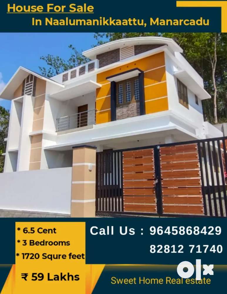 3 BHK New House In Naalumanikkattu - Manarkadu
