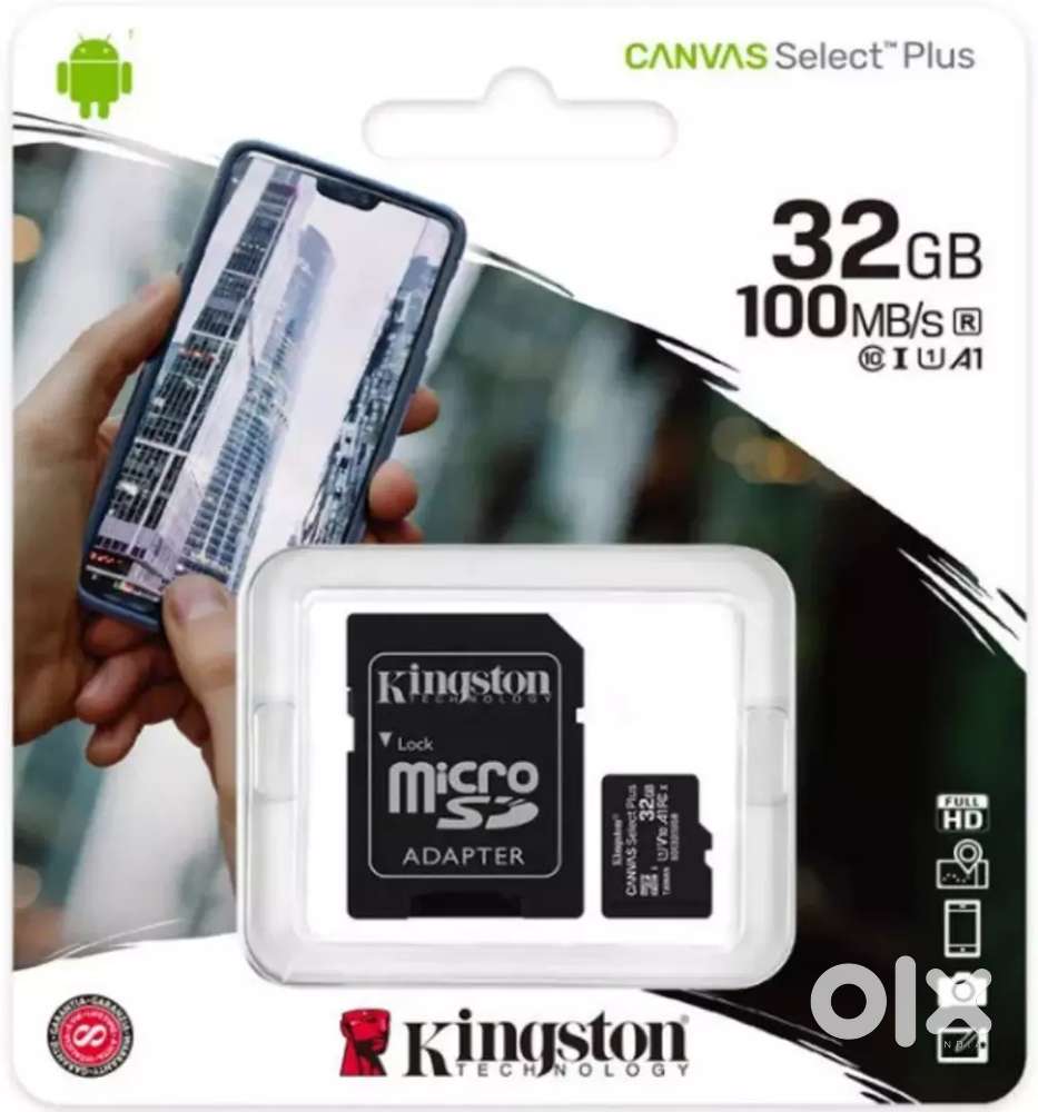 Kingston brand new 32GB 100MBpS memory card with enclosure