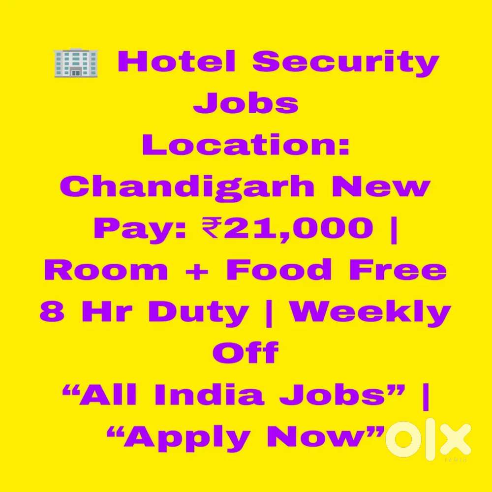 Hotel Security Guard,  Food facility available, Room
