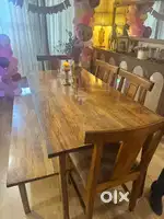 Solid Wooden 6-Seater Dining Table – Excellent