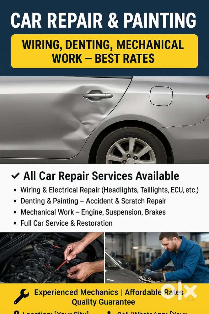 Car Wiring, Denting, Painting & Mechanical Work Best Rates
