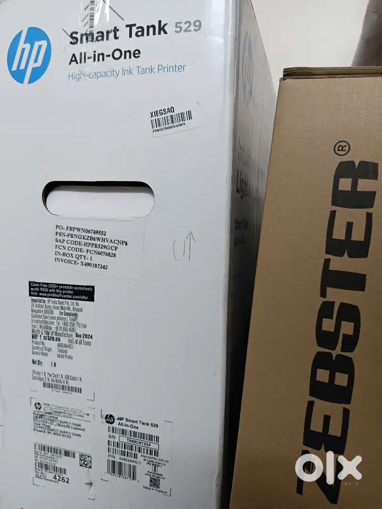 HP Smart Tank Printer and LED monitor