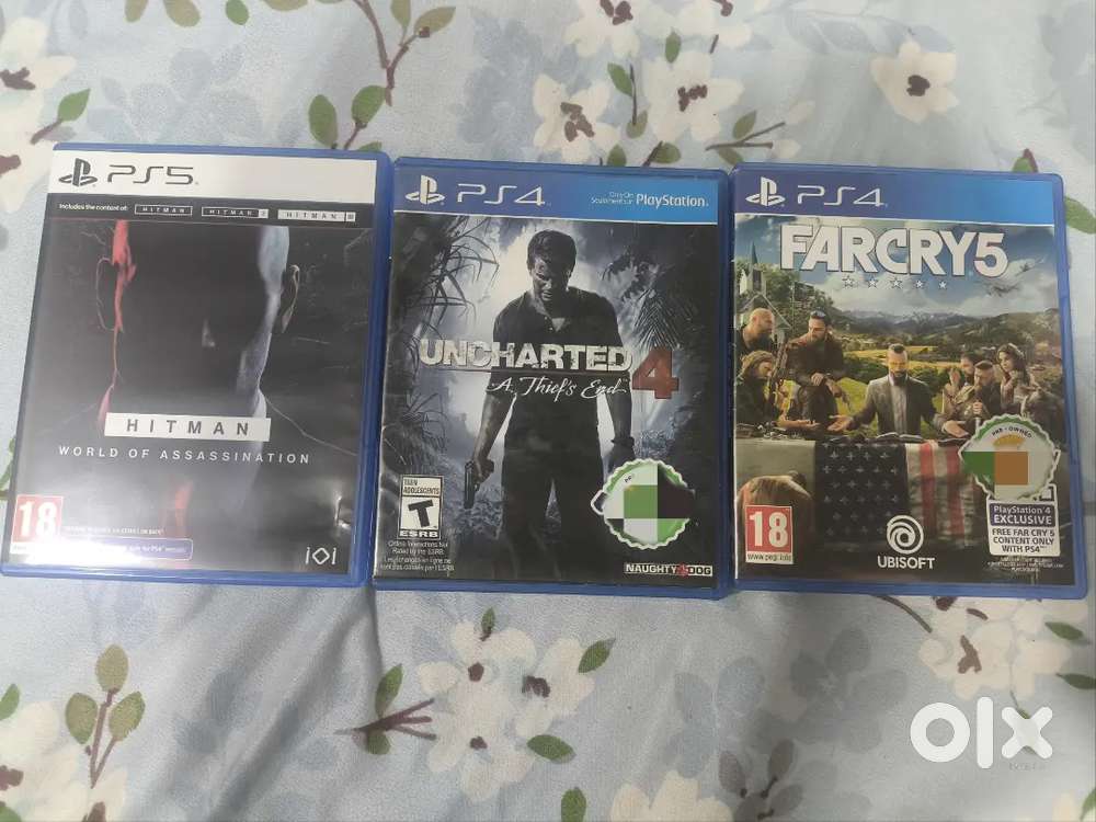 Hitman WOA, Uncharted 4, Far cry 5