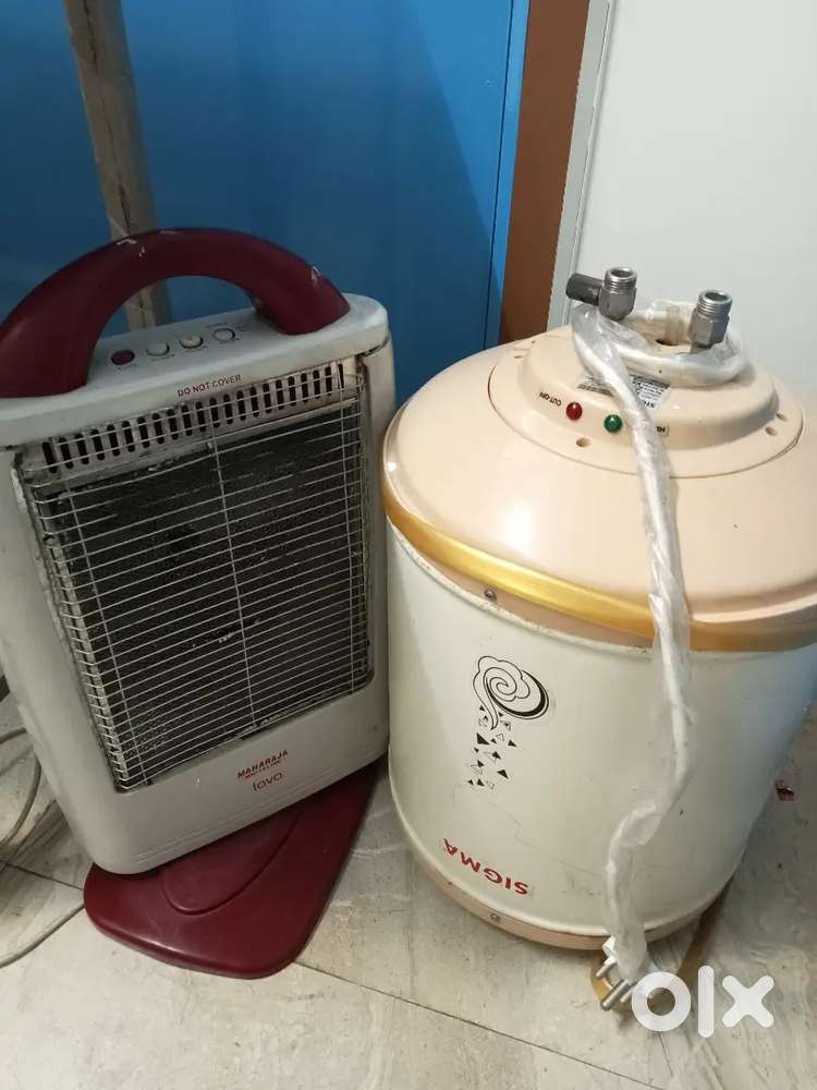 Geyser and room heater for sale