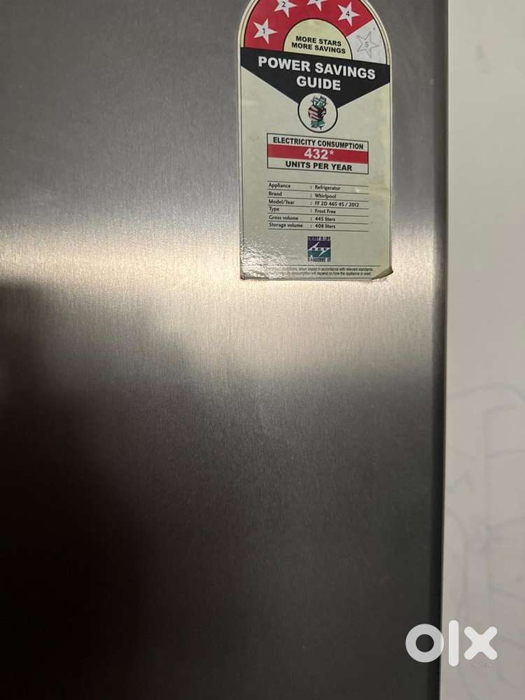 Whirlpool 2 Door 465 liter Fridge