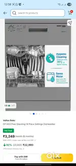 Dishwasher Voltas Beko 14s3