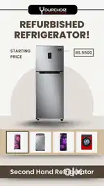 Id6436. Second hand refurbished doubledoor fridgestarting price 6999