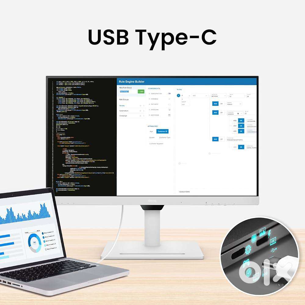 4. BenQ USB-C IPS Monitor – 24 Inch – Perfect for Office & Design”