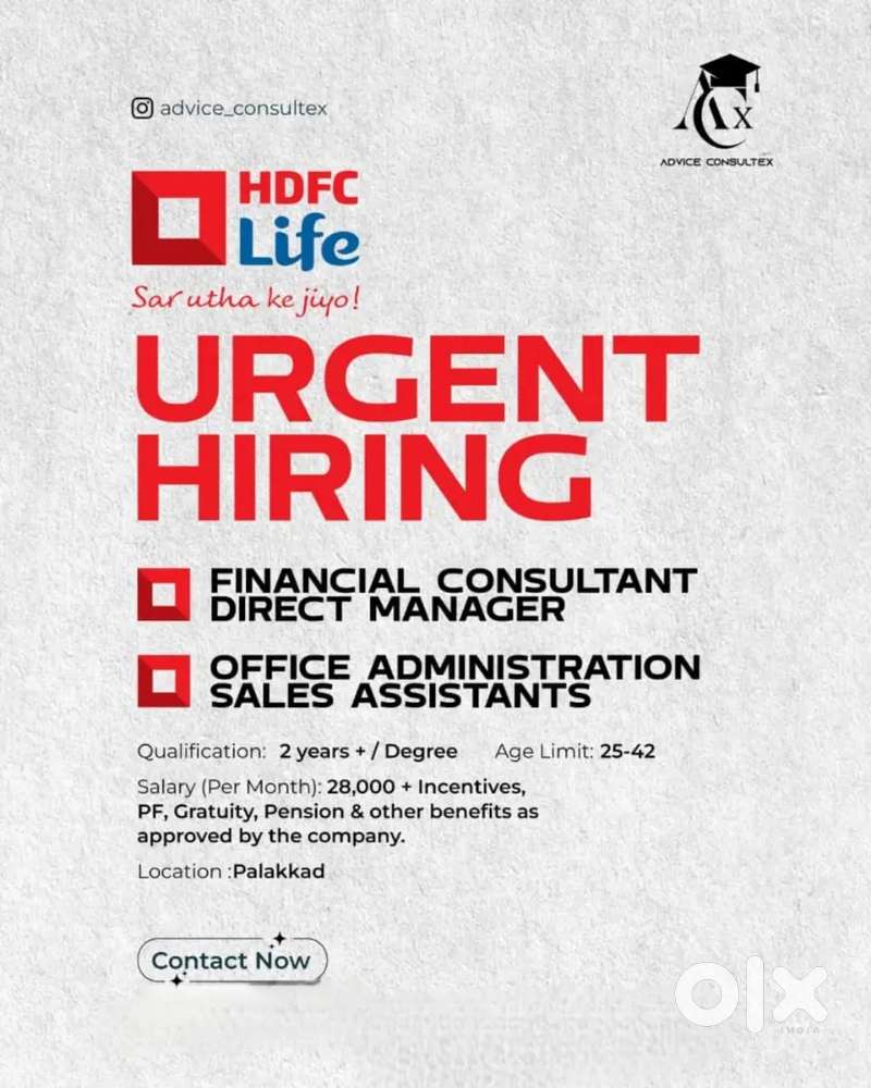 Wanted  financial consultant, direct manager