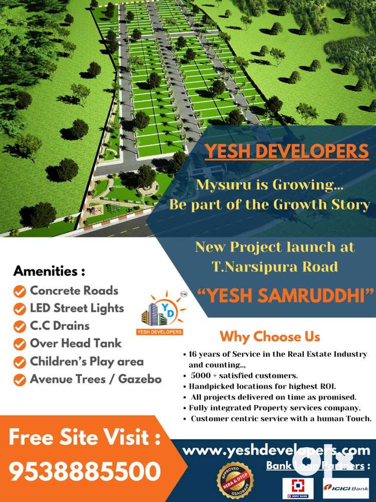 30x40 EAST FACING SITES FOR SALE AT MYSORE