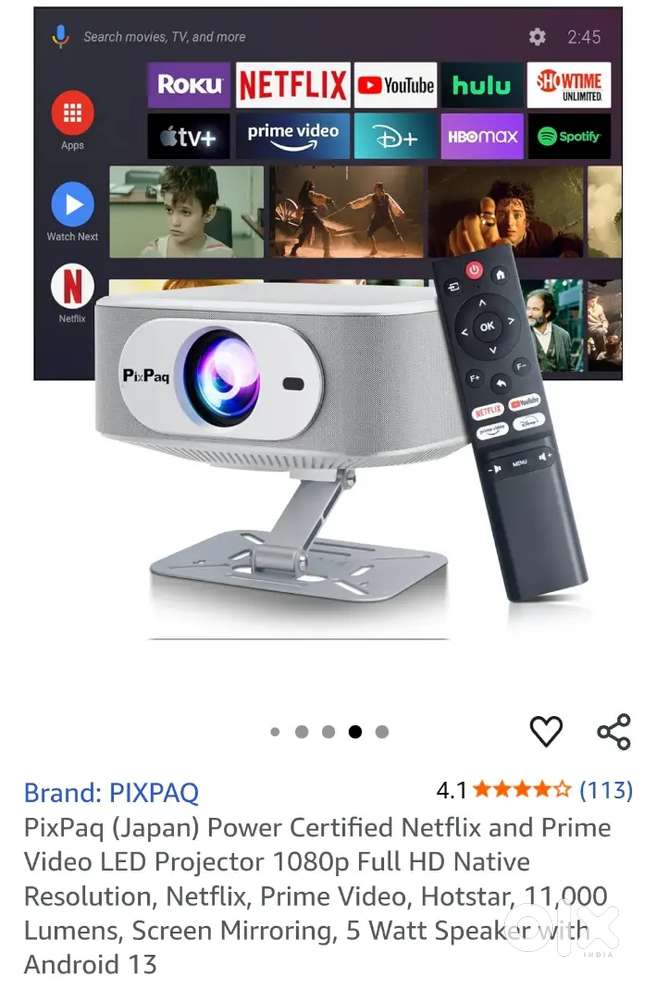 Projector for sale (PIXPAQ Power)