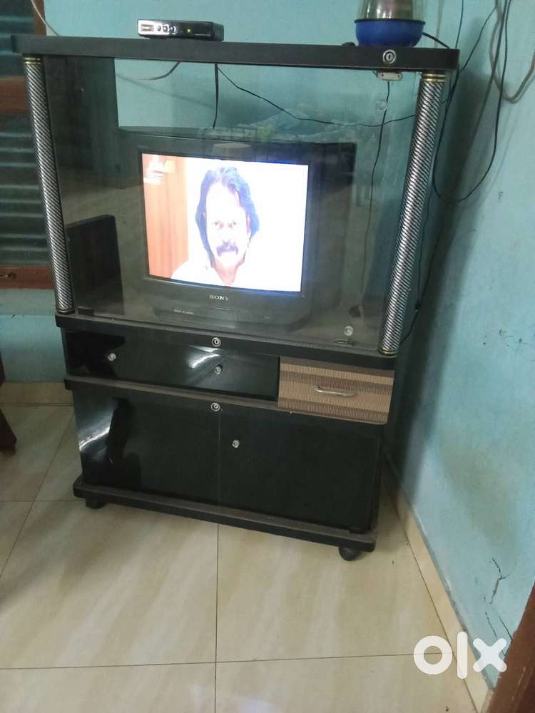 Tv stand sale & wooden bed