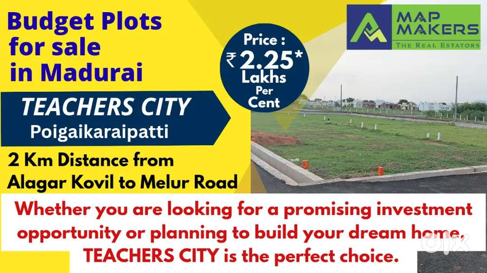 Teachers City- Plots for sale in Alagar Kovil Road in Madurai
