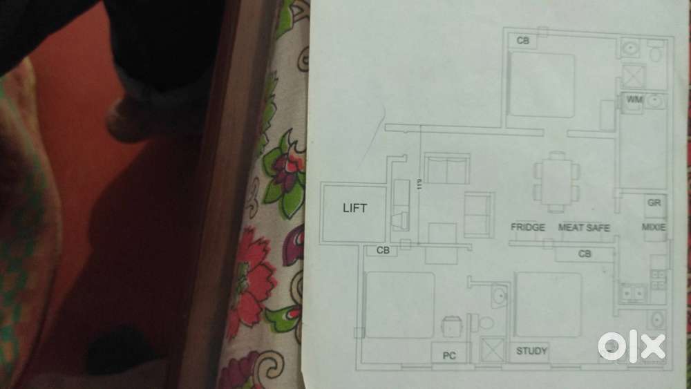 3 BHK all with attached baths,