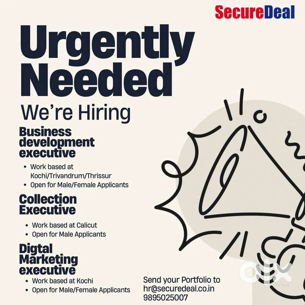 Collection, BDE, Digital marketing Executive