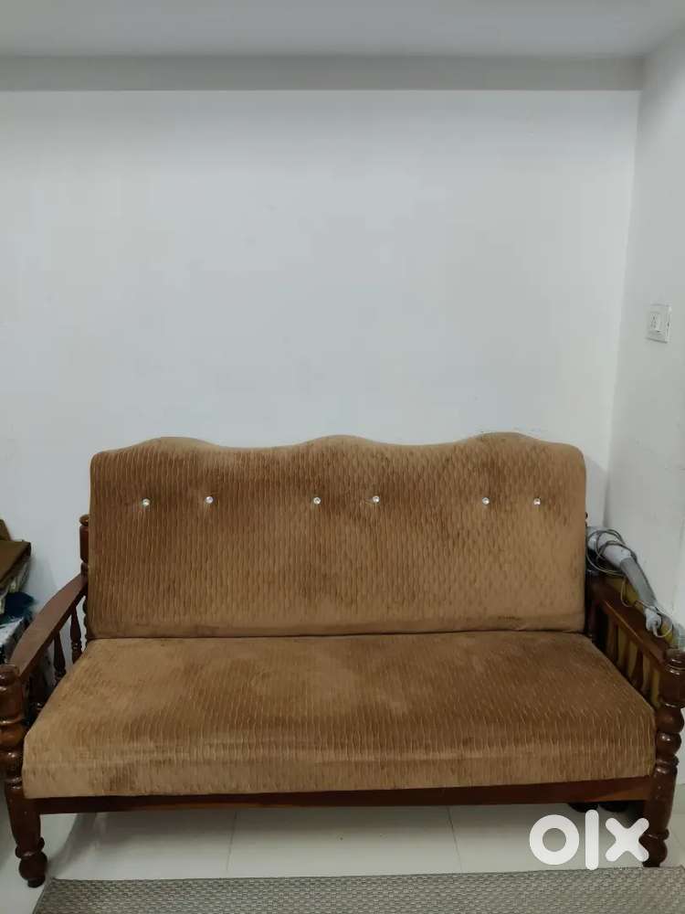 Sofa set 3 seater two and two 1seaters, velvet cloth