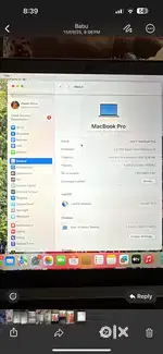 MacBook pro i5 8gb ram 256gb storage