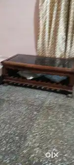 Center table with glass  surface