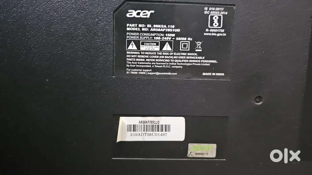 Acer 58 inch Android TV, Display Fault  Other Functions working Nice