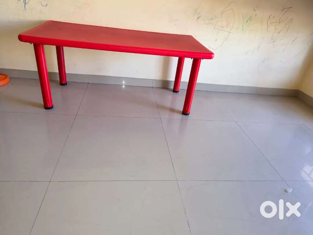 Black Ikea computer/Study table and kids red lunch/ study table
