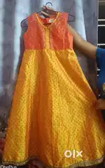 Beautiful Orange & Yellow Kids Ethnic Dress Set