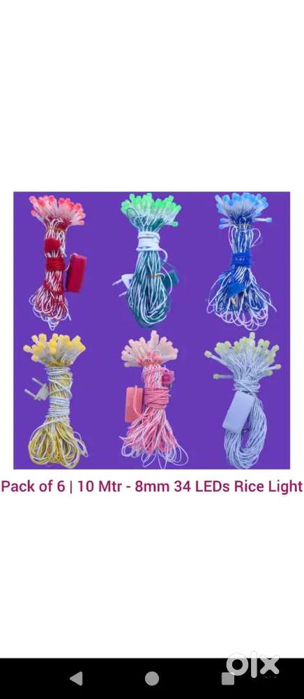 Festival  marriage decoration 40 fuut length light 8mm 50 rs  piece
