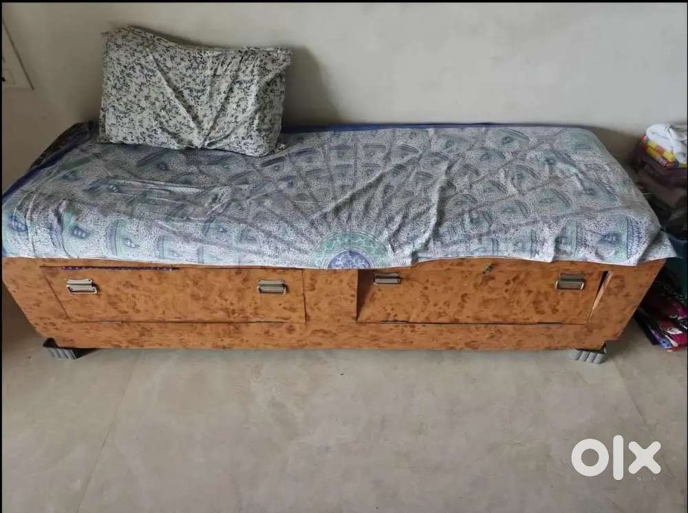 Wooden sofa with storage