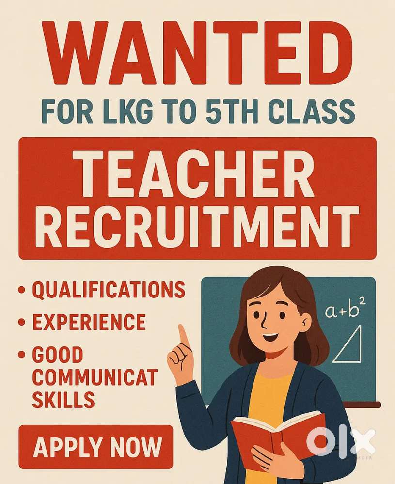 Teacher required for 1st to 5th