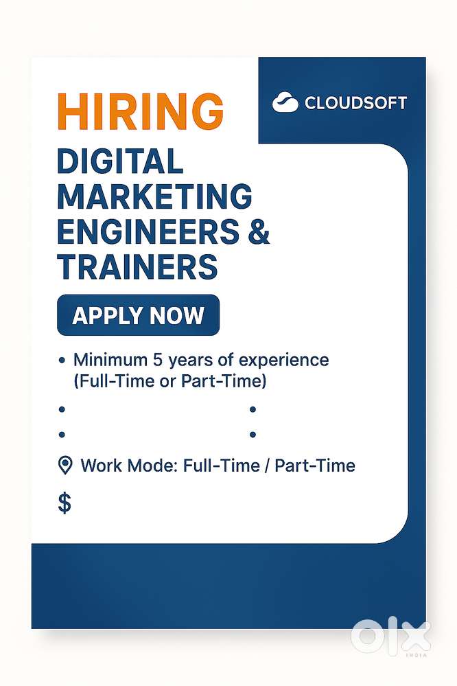 Digital Marketing Engineers & Trainers (Full-Time / Part-Time)