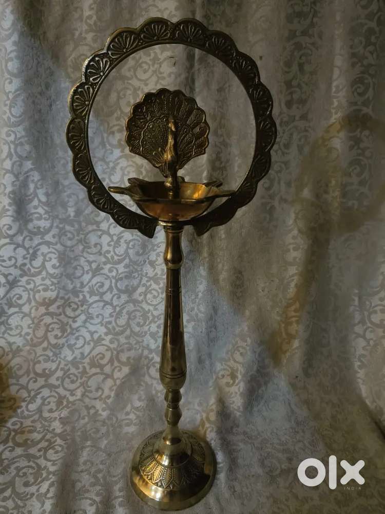 Antique pure brass solid heavy welcome diya