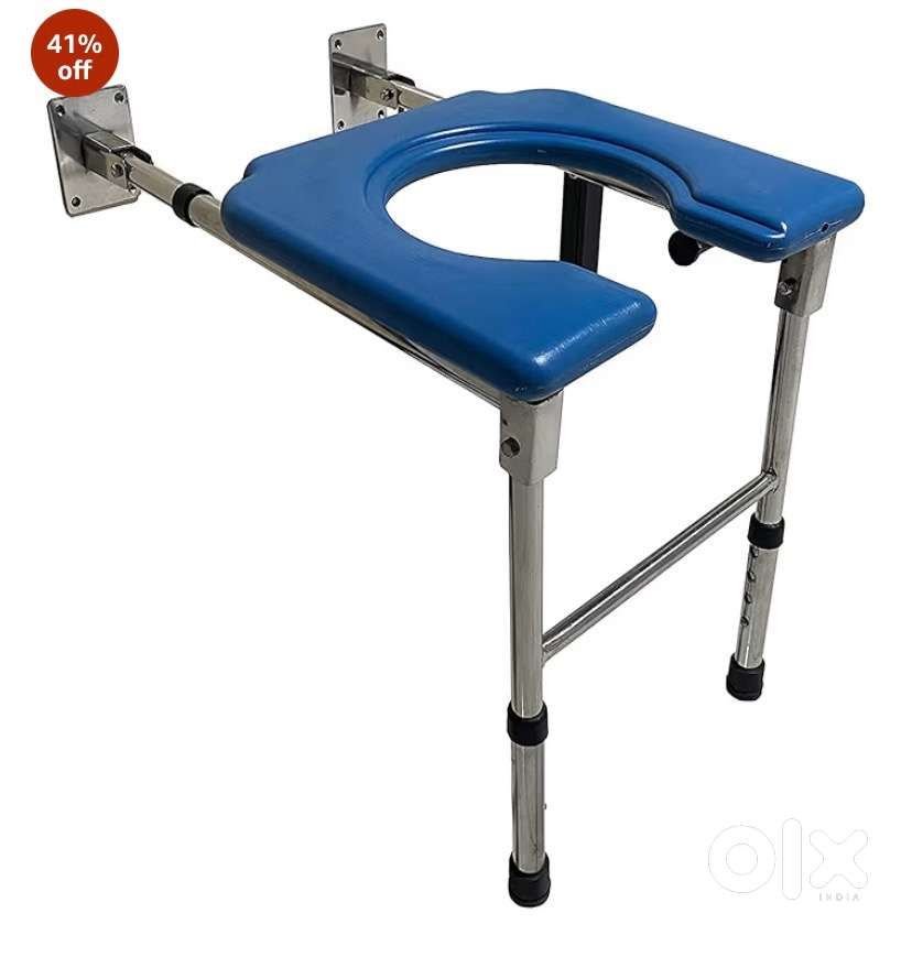 Foldable Stainless Steel Wall-Mounted Commode Chair