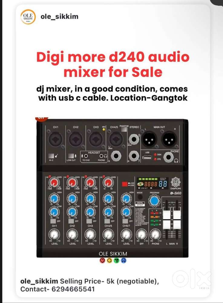 Audio Mixer for sale, Digimore D240.