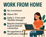 Opportunity work from home part time earning.Full time earning