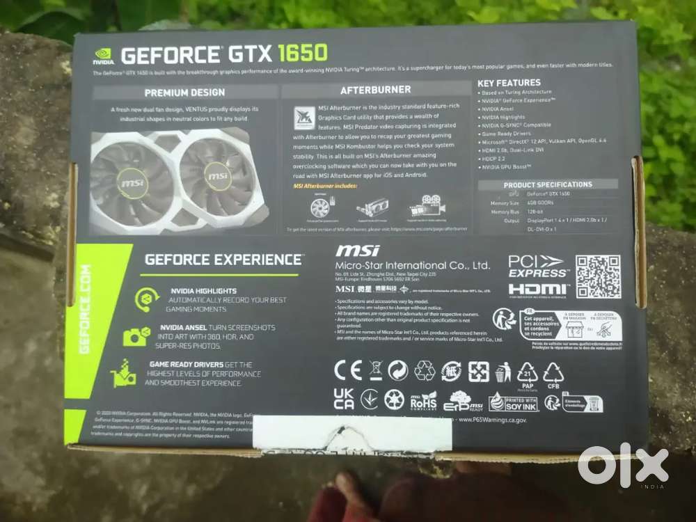 GEFORCE GTX 1650 GRAPHIC CARD