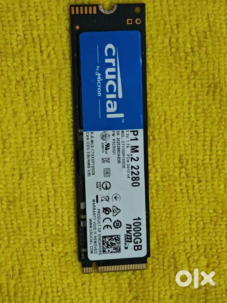 Crucial P2 M.2 , 1TB  NVMe (2280) Internal SSD