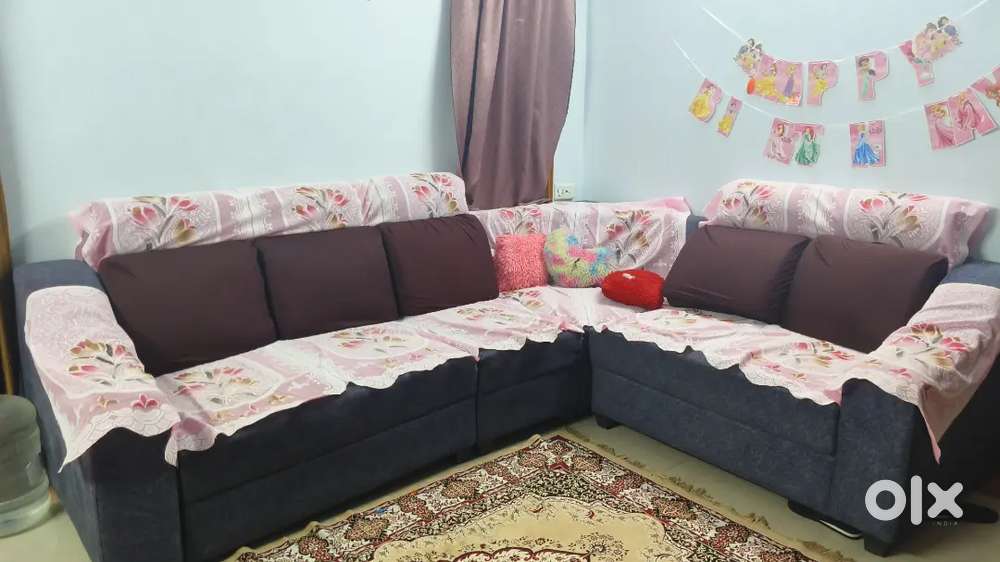 L shape sofa set