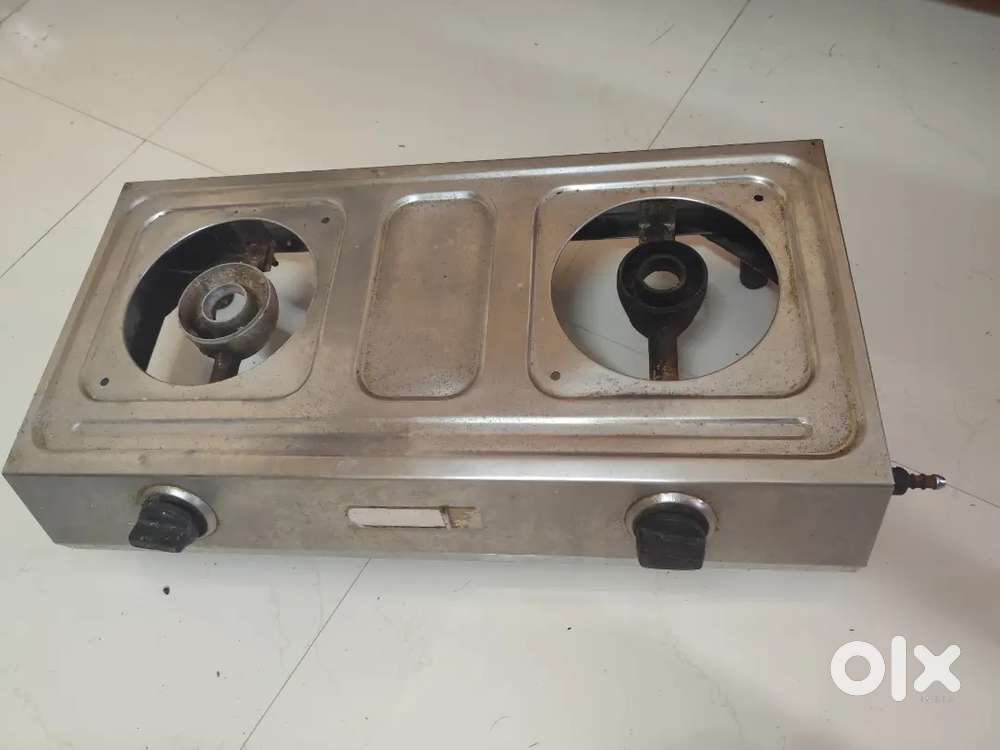 Gas stove Stainless steel double burner