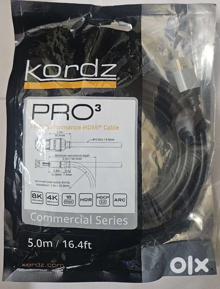Kordz PRO3 - 5 mtr High performance HDMI cable( Commercial Series)