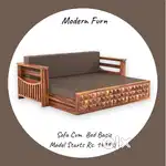 Wooden Cot ,  Sofa Cum Bed Wooden sofa set # Wooden Sofa cum Bed 9WER