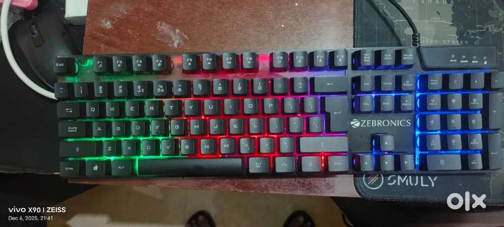 Zerbonics gaming mouse and keyboard with RGB lights