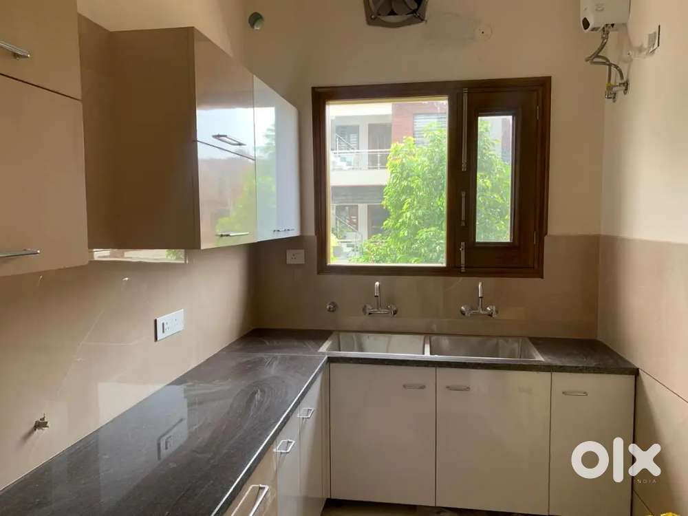 It's 3bhk semi furnished Ground floor