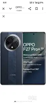 Oppof27 pro 100% condition bill box charger