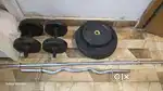 70 kg Rubber Plates Gym set for Sale