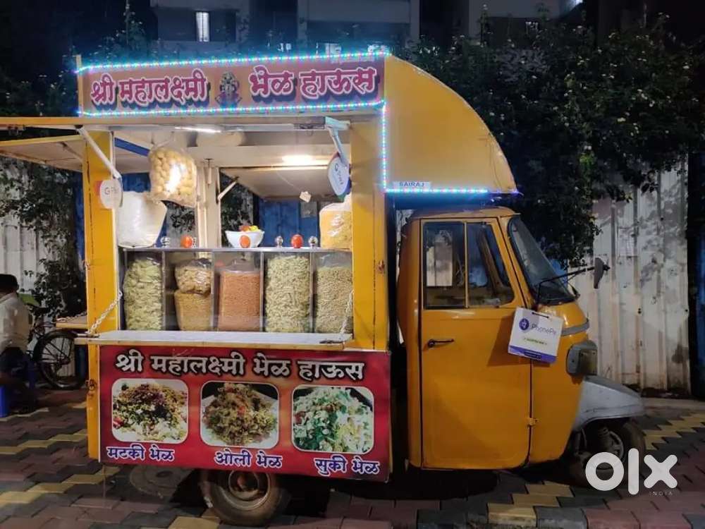 Food Van ape Piaggio food cart for Bhel panipuri, vadapav