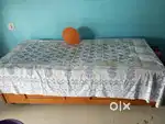 Single bed with box pure wood