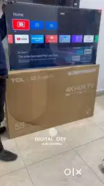 TCL led tv with 4k quality and delivery fitting free