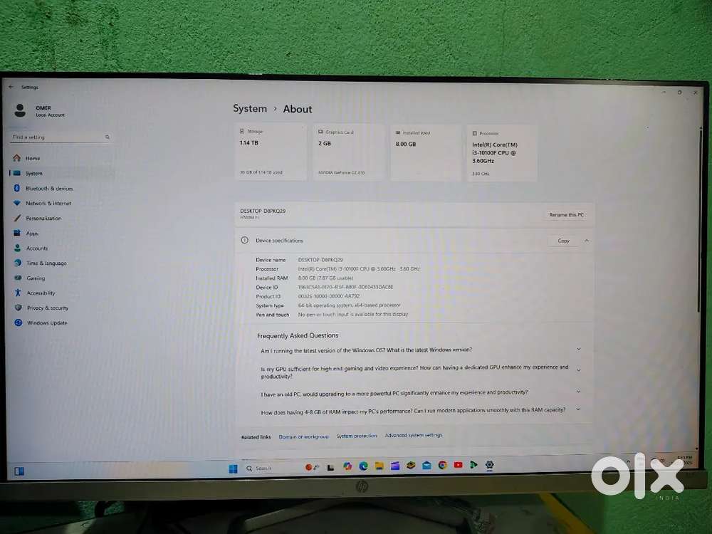 HP monitor ANT Esports cabinet