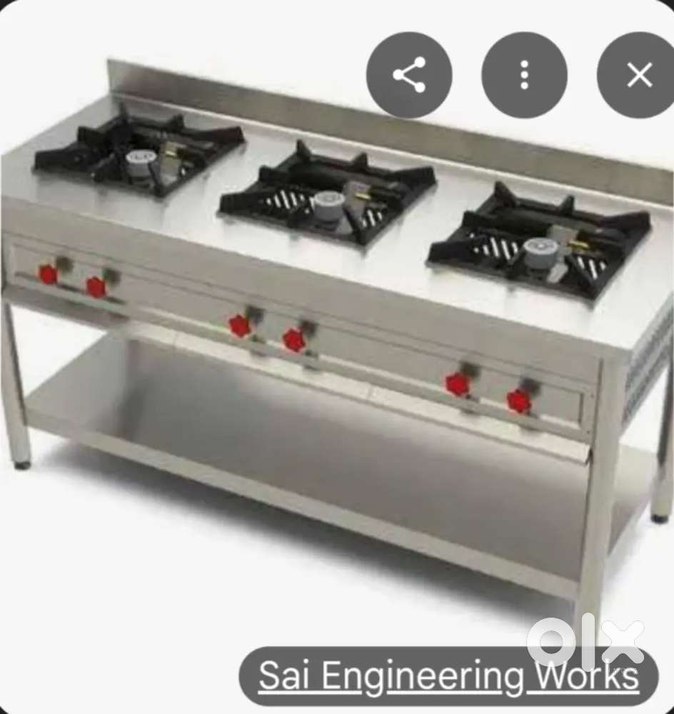 3 burner Bhatti for restaurant