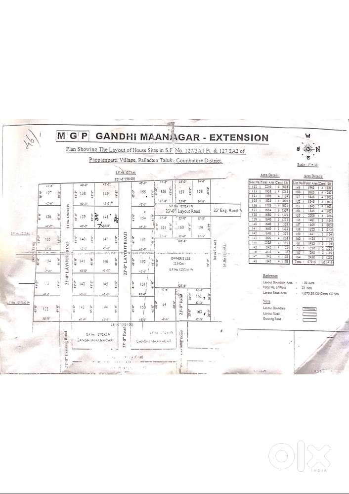 Pappampatti Edayar palayam road MGP Ganthima nagar Land sale
