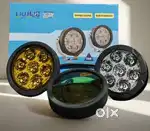 HJG 7 LED Round White Fog Light With Yellow Cap